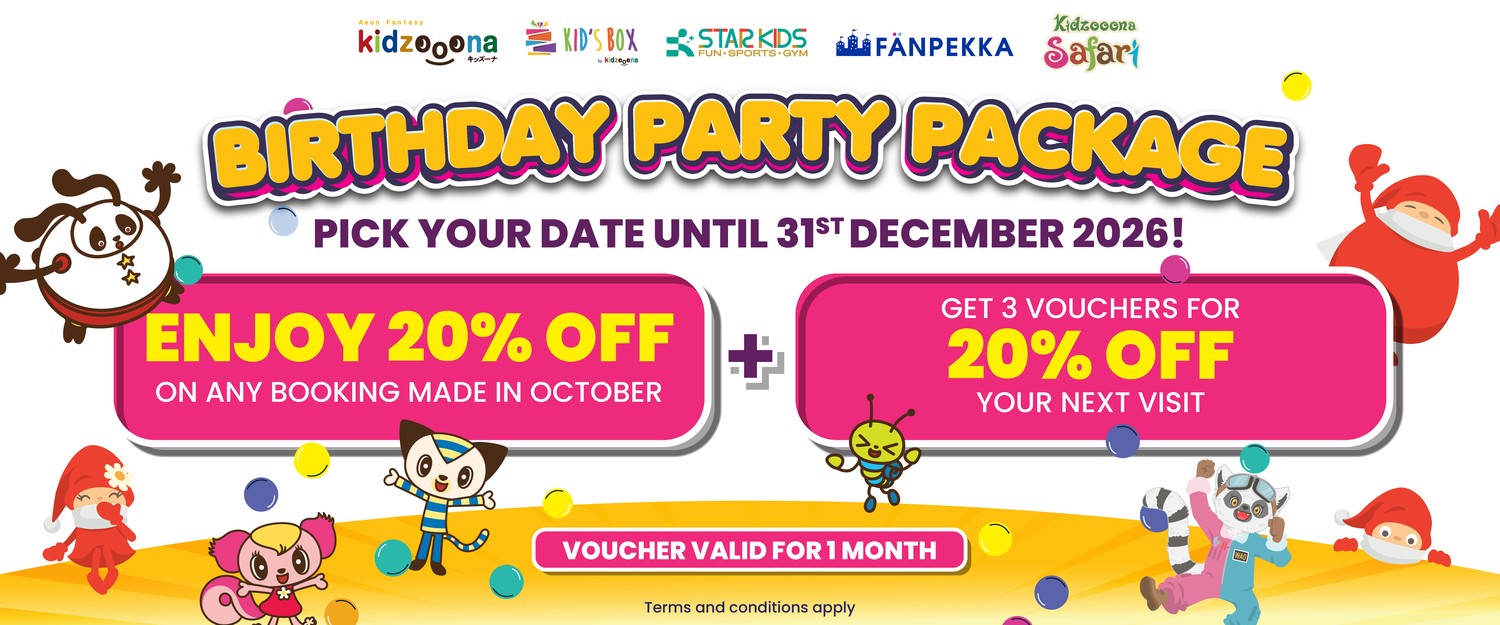 Birthday Party Package 20% Off